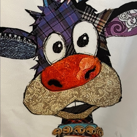 Exclusive Reindeer Holiday Novelty Print Shirt Top XXL Red White Raglan Pullover - Picture 3 of 16